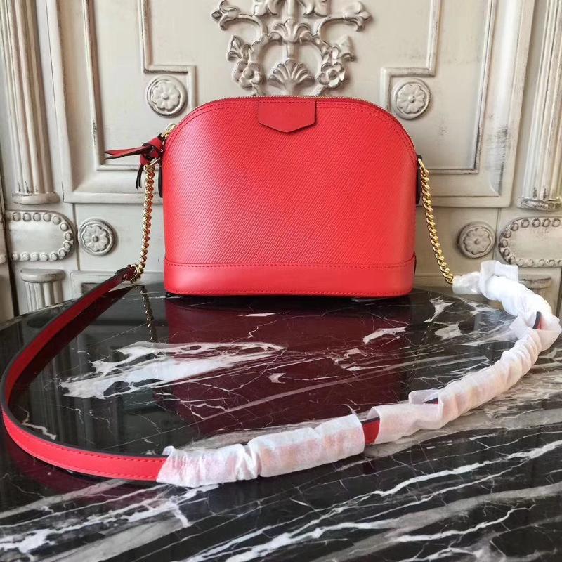 LV Shoulder Handbags M50321 water ripple bright red